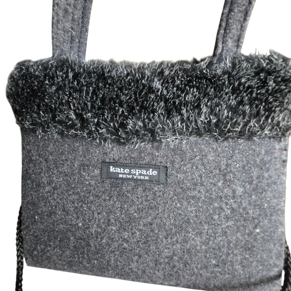 Kate Spade Gray Fur-Trimmed Women's Bag - Picture 2 of 5